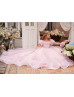 Blush Tulle Organza Roses Stunning Flower Girl Dress